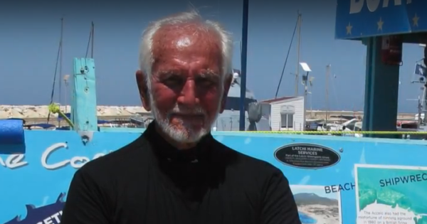 96 year old veteran diver, lifestyle image