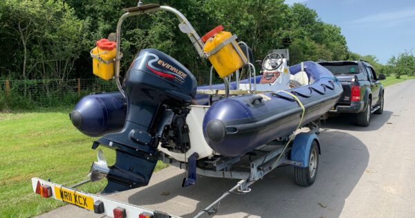boat on trailer, lifestyle image