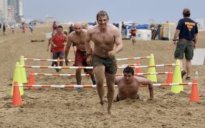runner on beach, lifestyle image